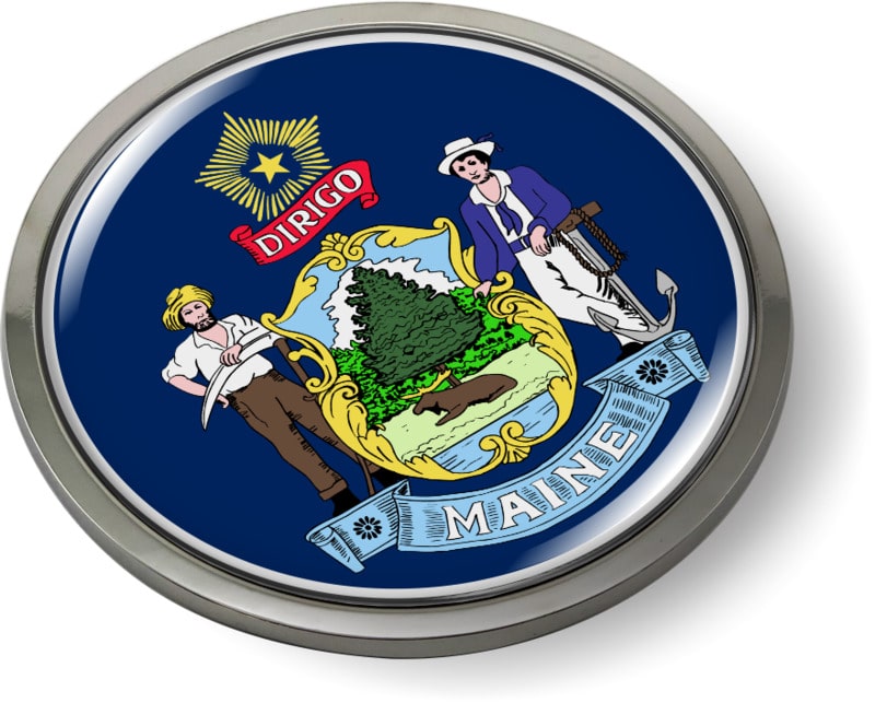 Maine - State Flag Emblem - Best License Plate Frames