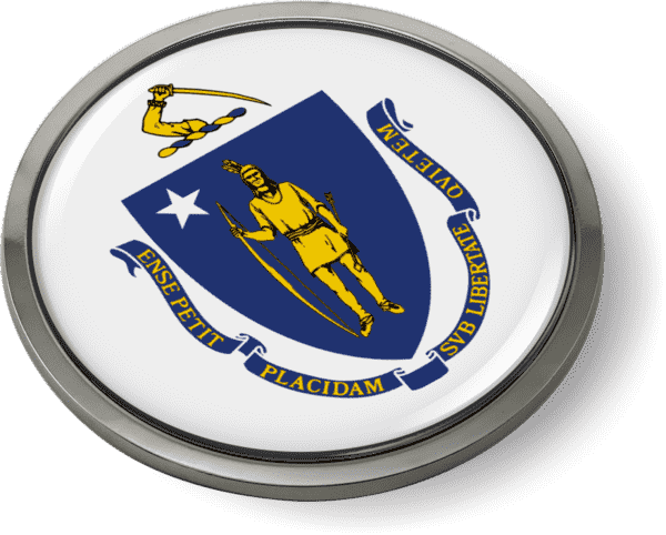 Massachusetts - State Flag Emblem - Best License Plate Frames