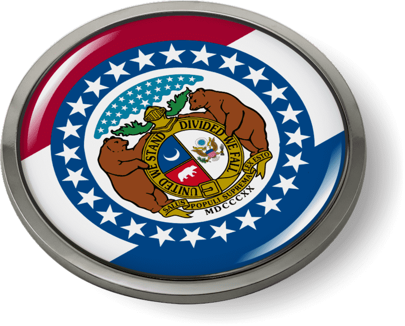 Missouri - State Flag Emblem - Best License Plate Frames