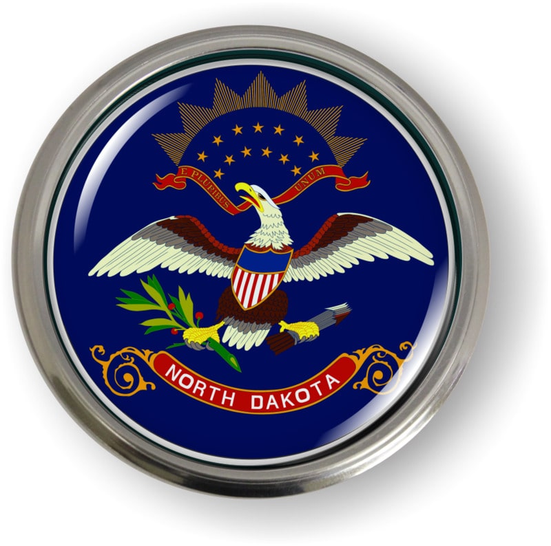 North Dakota - State Flag Emblem - Best License Plate Frames