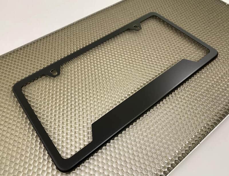 thumbnail image 2 of Carbon Style Stainless Steel License Plate Frame For Honda - Chrome Finish, 1-Year Warranty 2 of 14