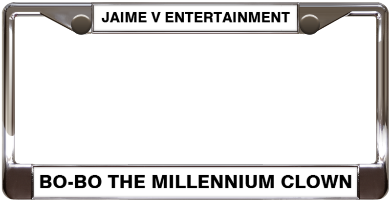 JAIME V ENTERTAINMENT - set of 2 license plate frames