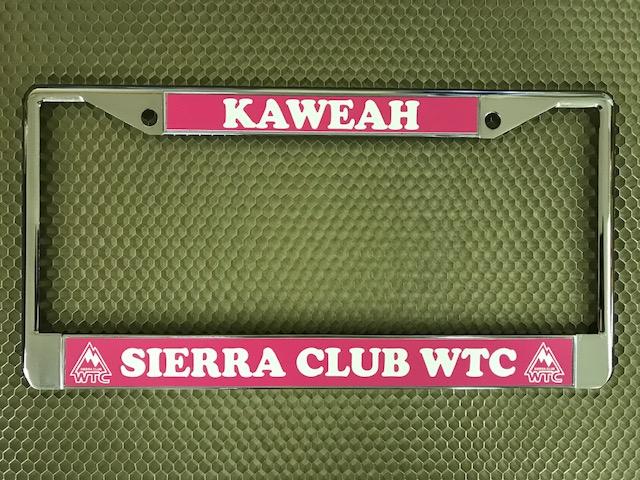 WTC Metal license plate frame (pink)