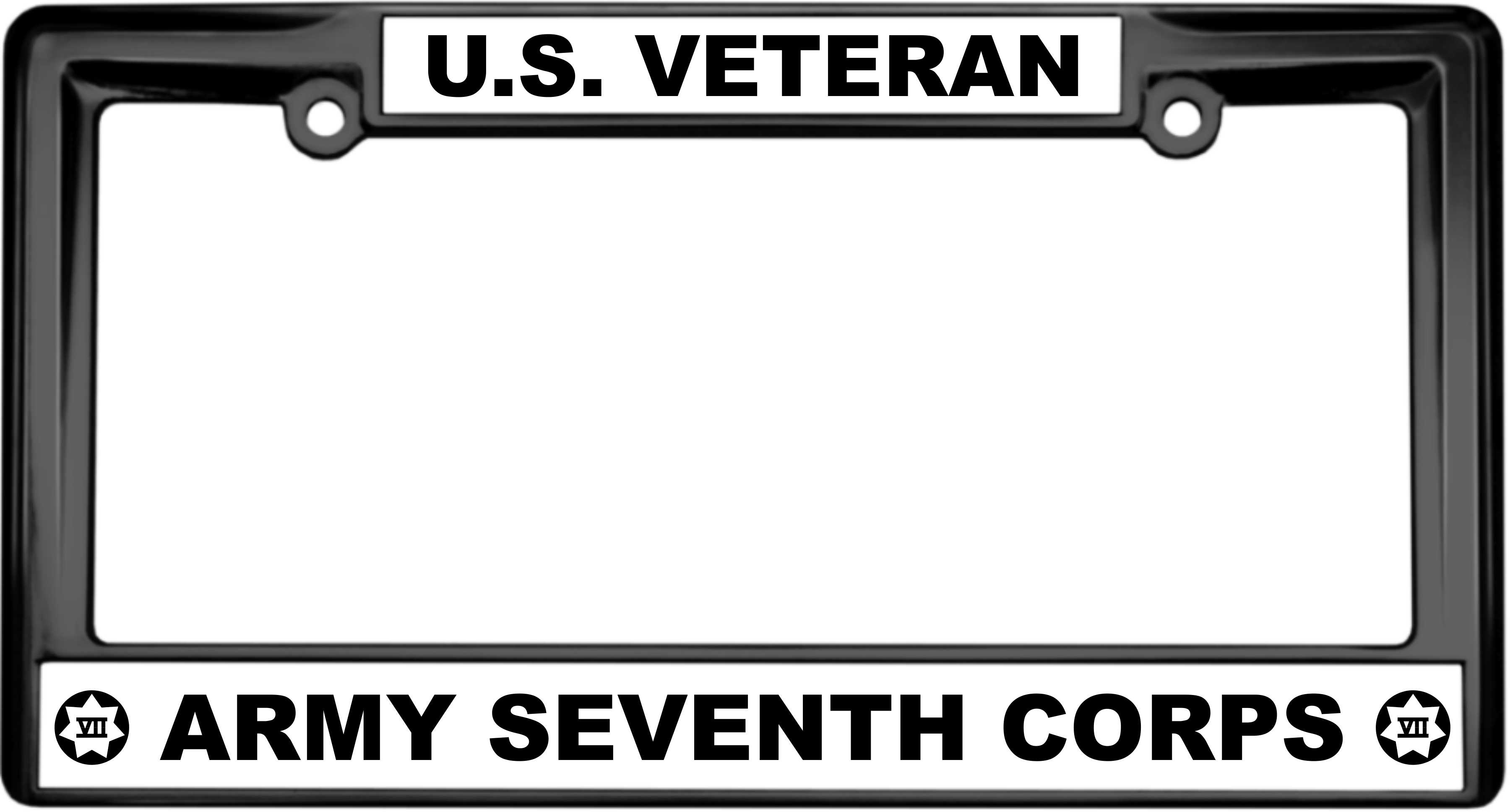 U.S. VETERAN   - Custom Heavy Duty Car License Plate Frame (ref. 131718)