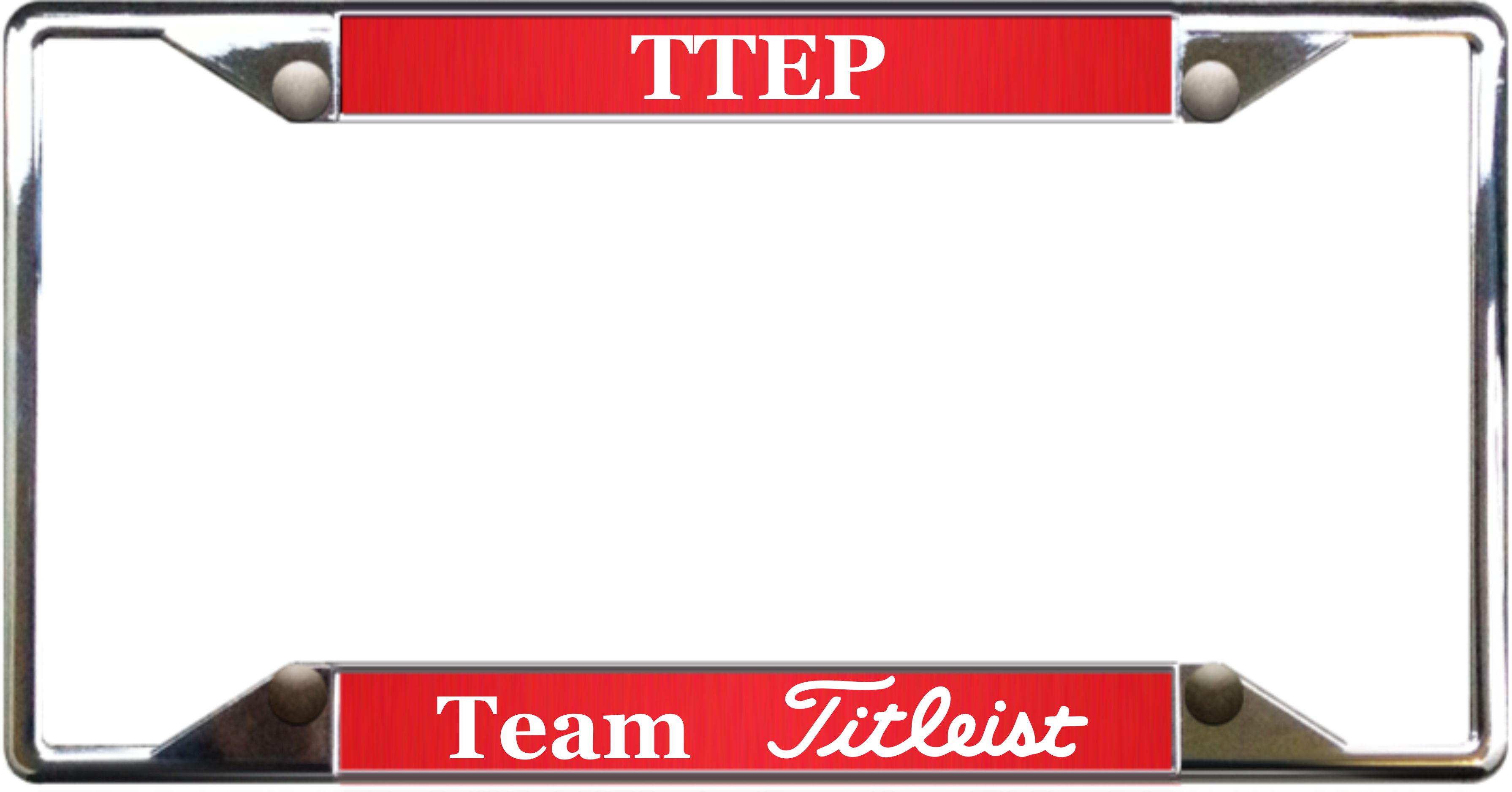 Team Titleist Custom metal license plate frame