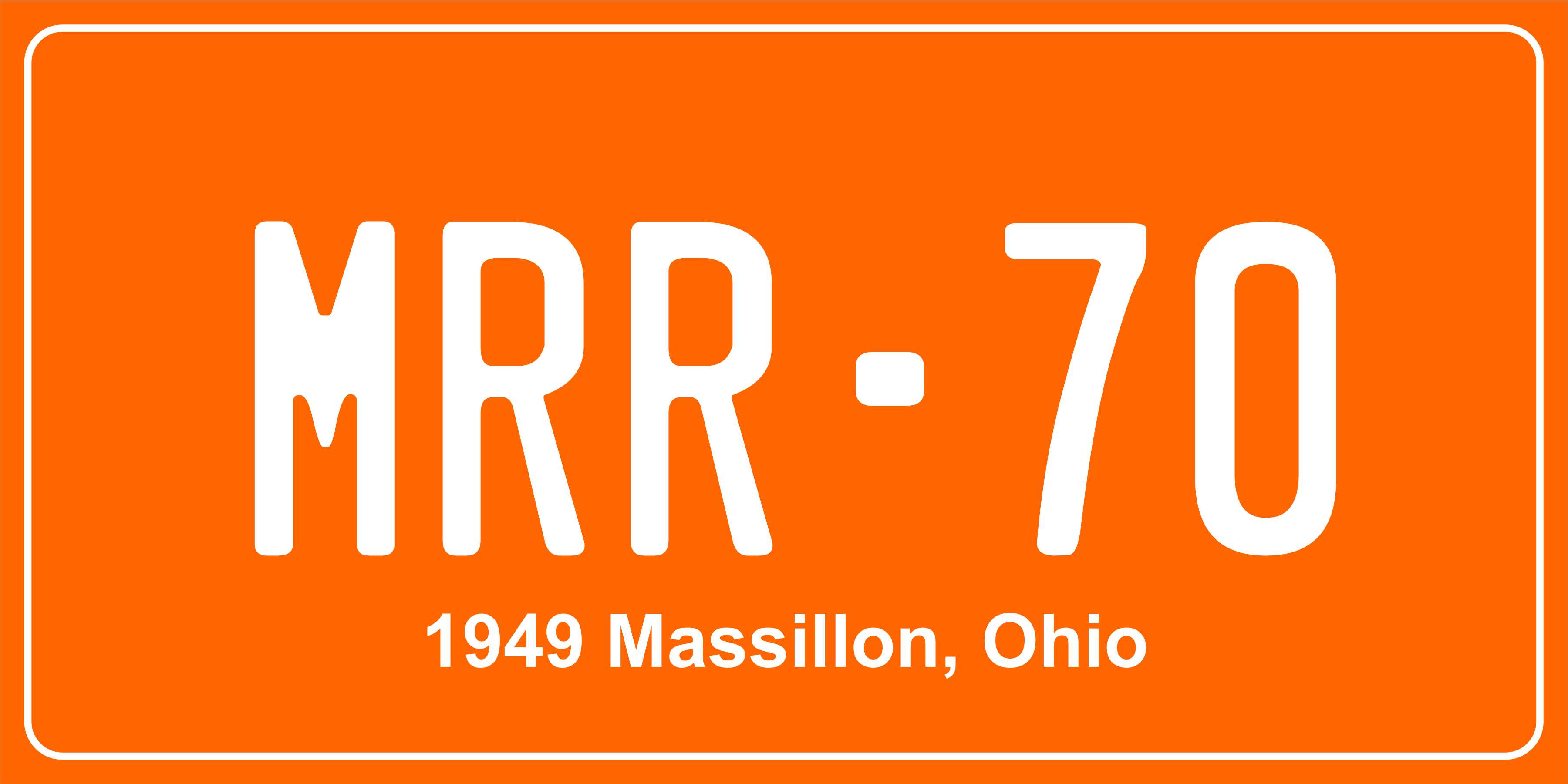 1949 Massillon, Ohio - Decorative License Plates