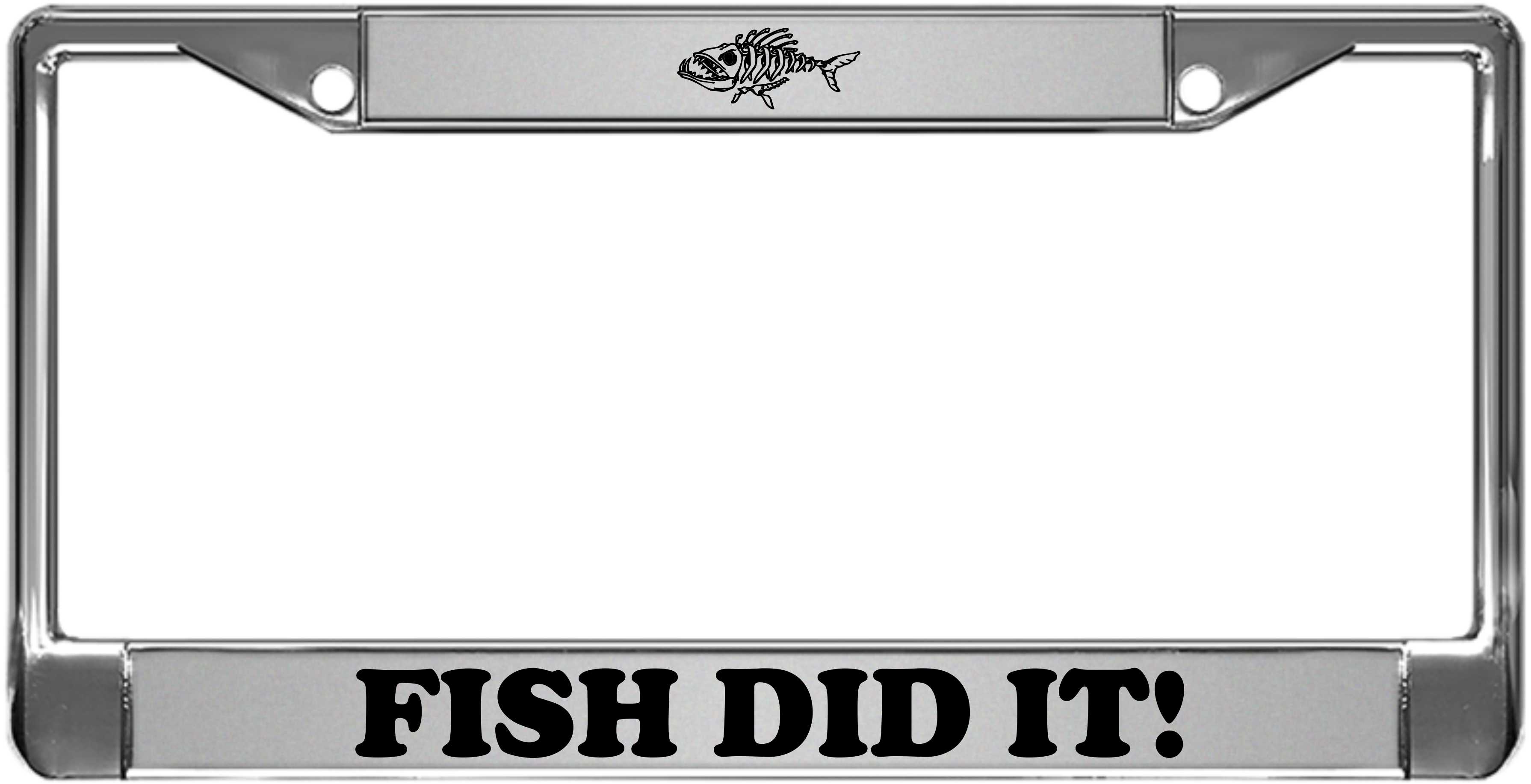 Fish - Chrome - Custom Plastic License Plate Frame (ref. order #97394_1)