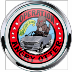 Angry Otter Plastic Chrome-plated Car Emblem Dodge