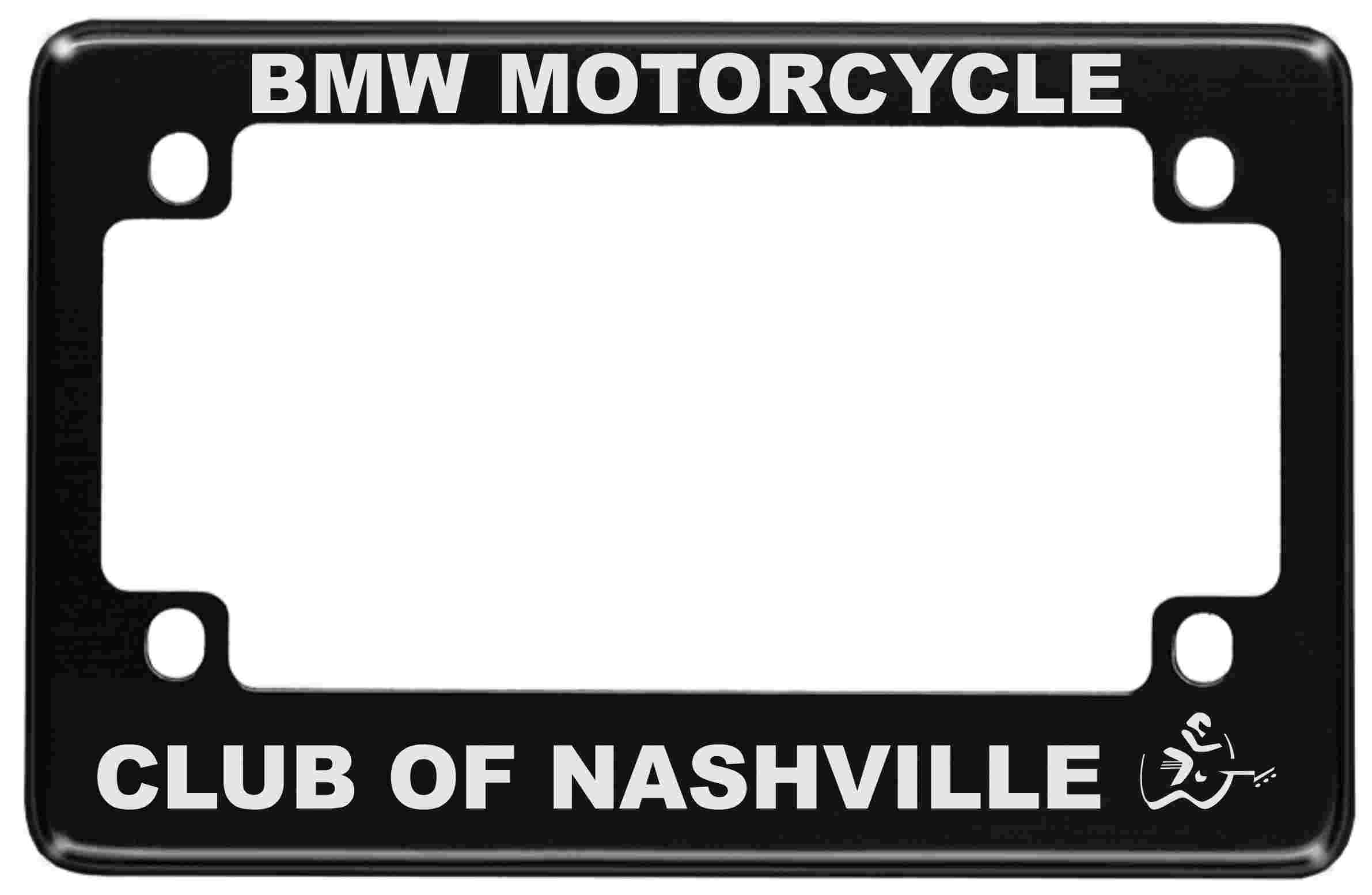 BMW Motorcycle Club of Nashville - Custom Motorcycle License Plate Frame