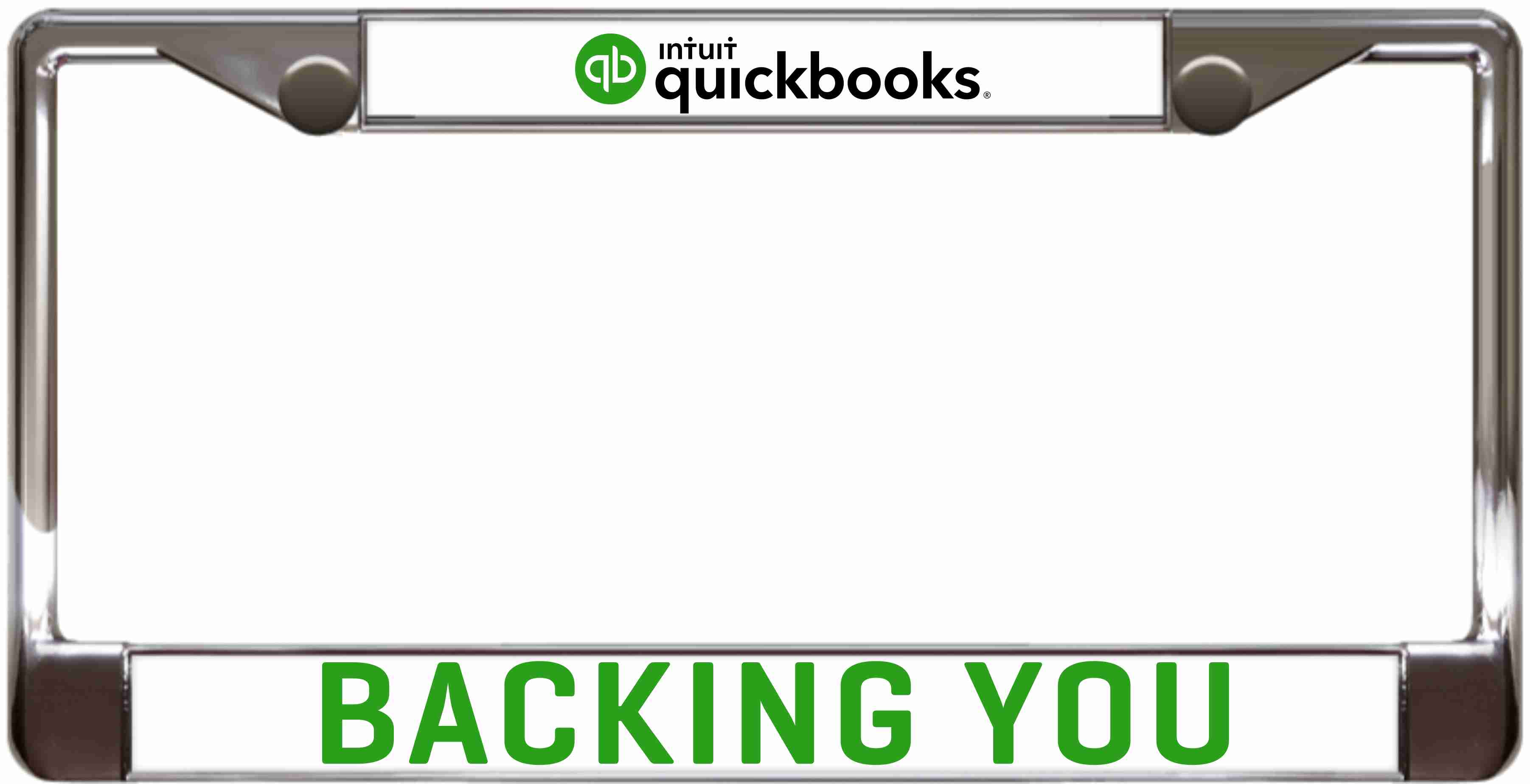 Backing You - Custom Metal Car License Plate Frame