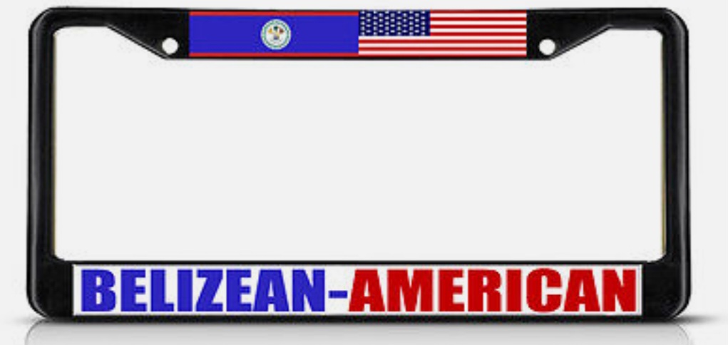 Belezian-American - Standard Car Metal License Plate Frame