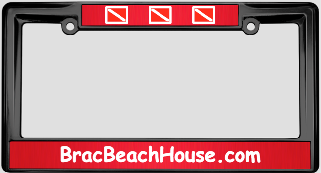 BracBeachHouse.com   - Custom Heavy Duty Car License Plate Frame