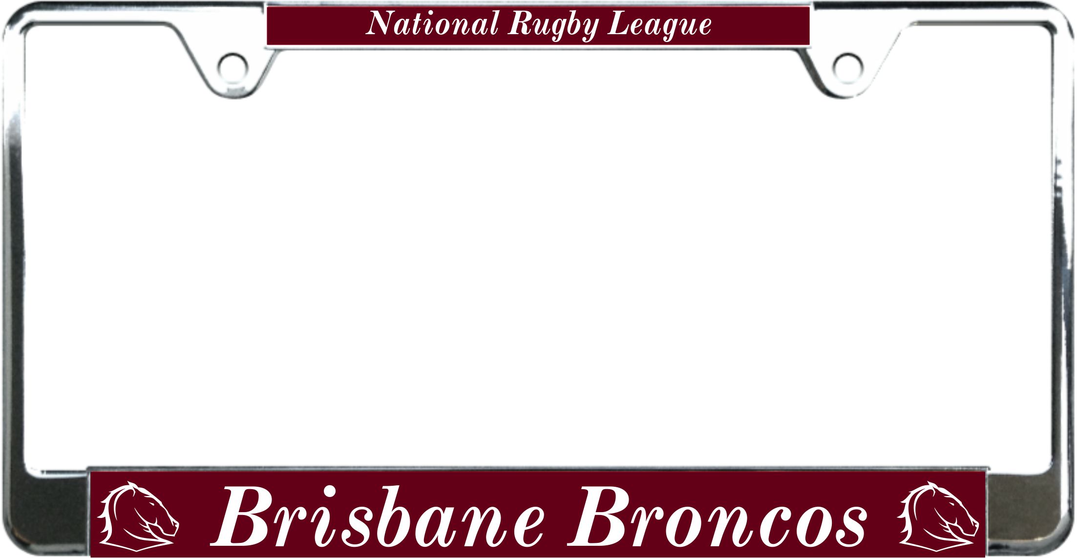 Brisbane Broncos - custom metal license plate frame