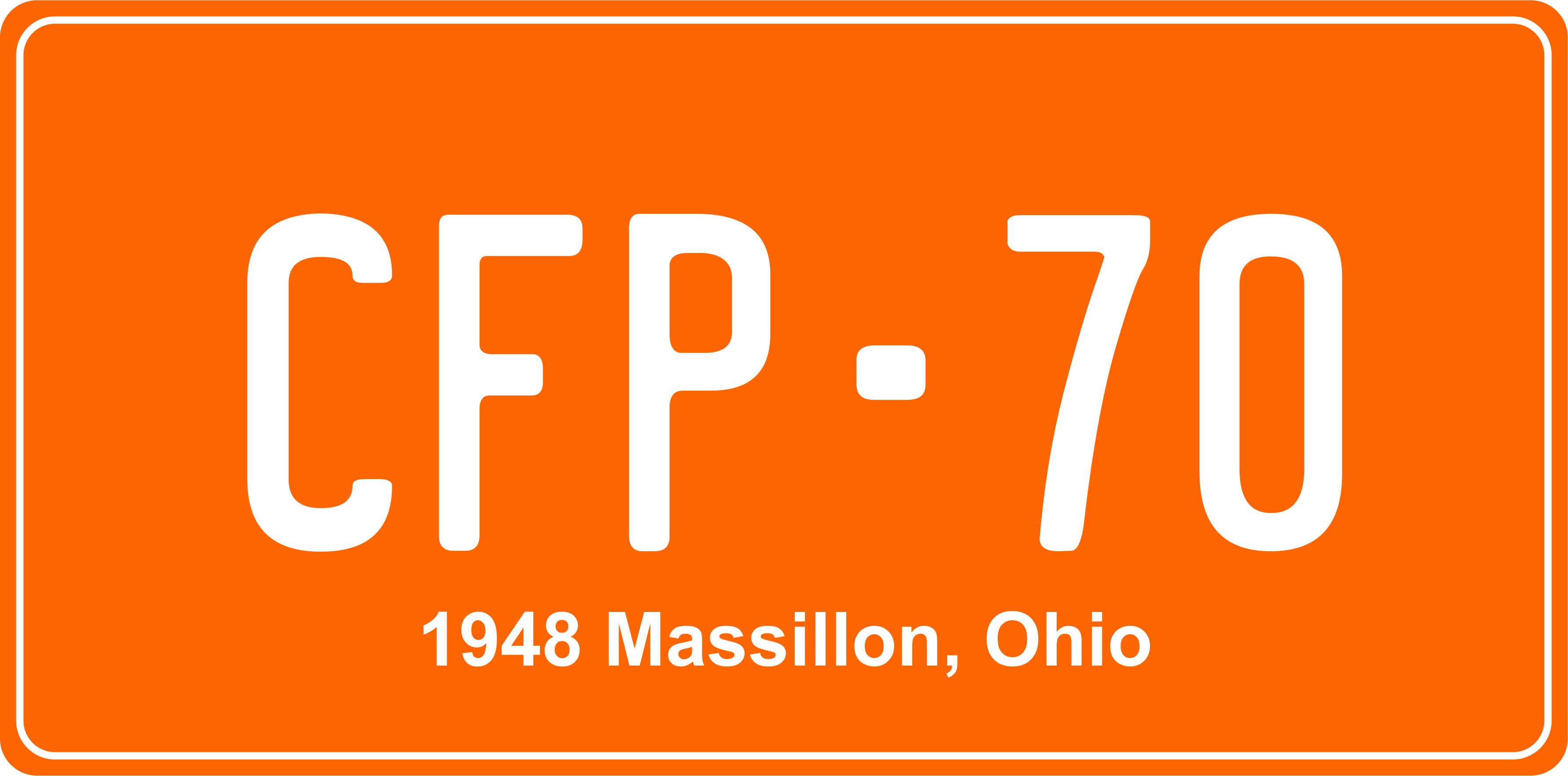 1948 Massillon, Ohio - Decorative License Plates