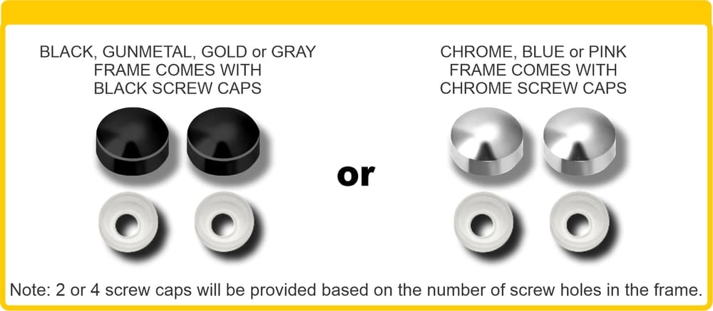PROMO – Plastic Screw Caps Set (Chrome or Black)