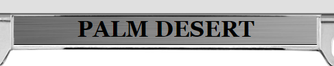 PALM DESERT - Top insert strip for a Thin-Top 4-hole frame (steel-Blk)