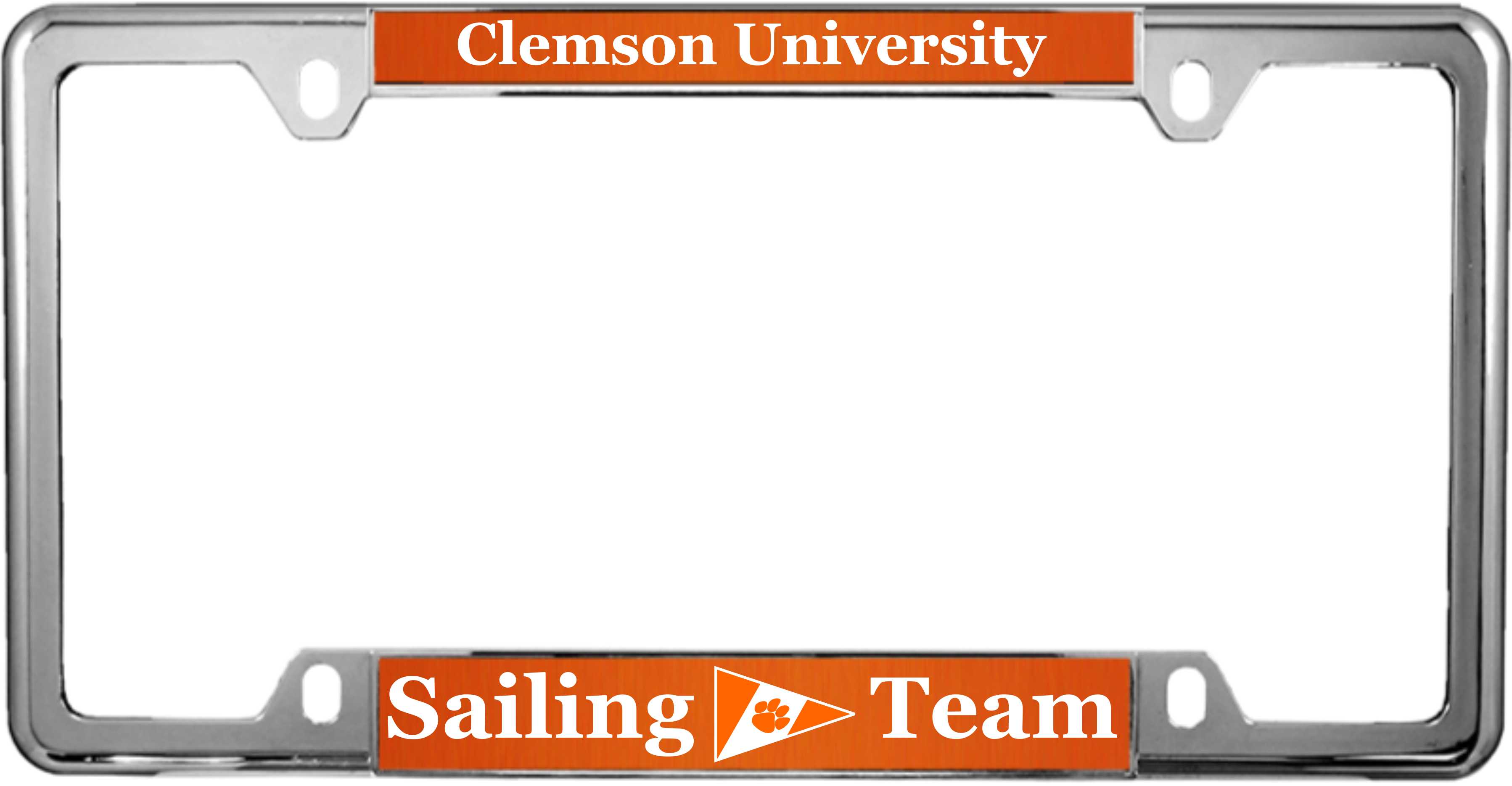 Clemson University Sailing Team Metal License Plate Frame