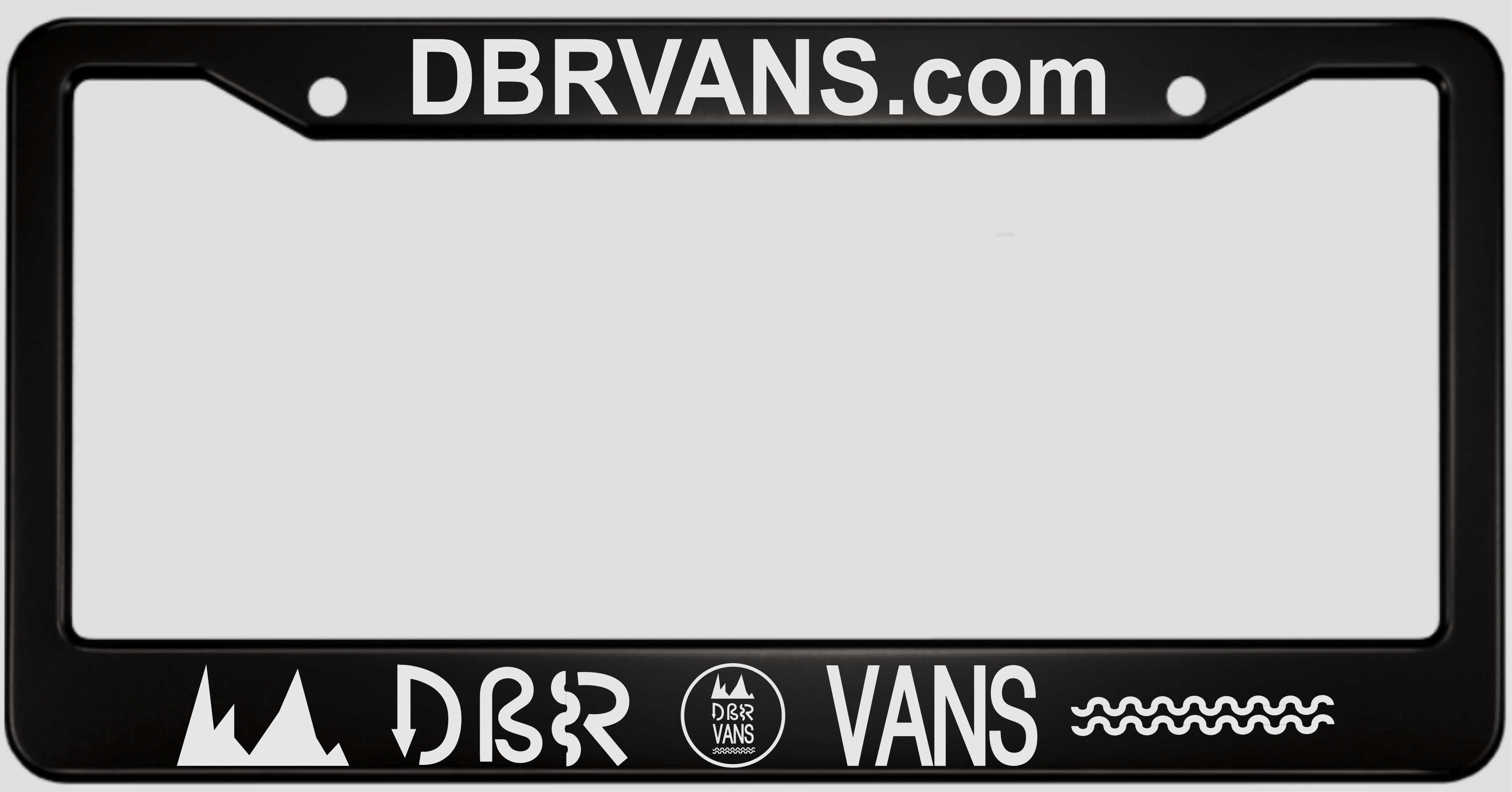 DBRVANS Personalized Aluminum Car License Plate Frame (Style 1)