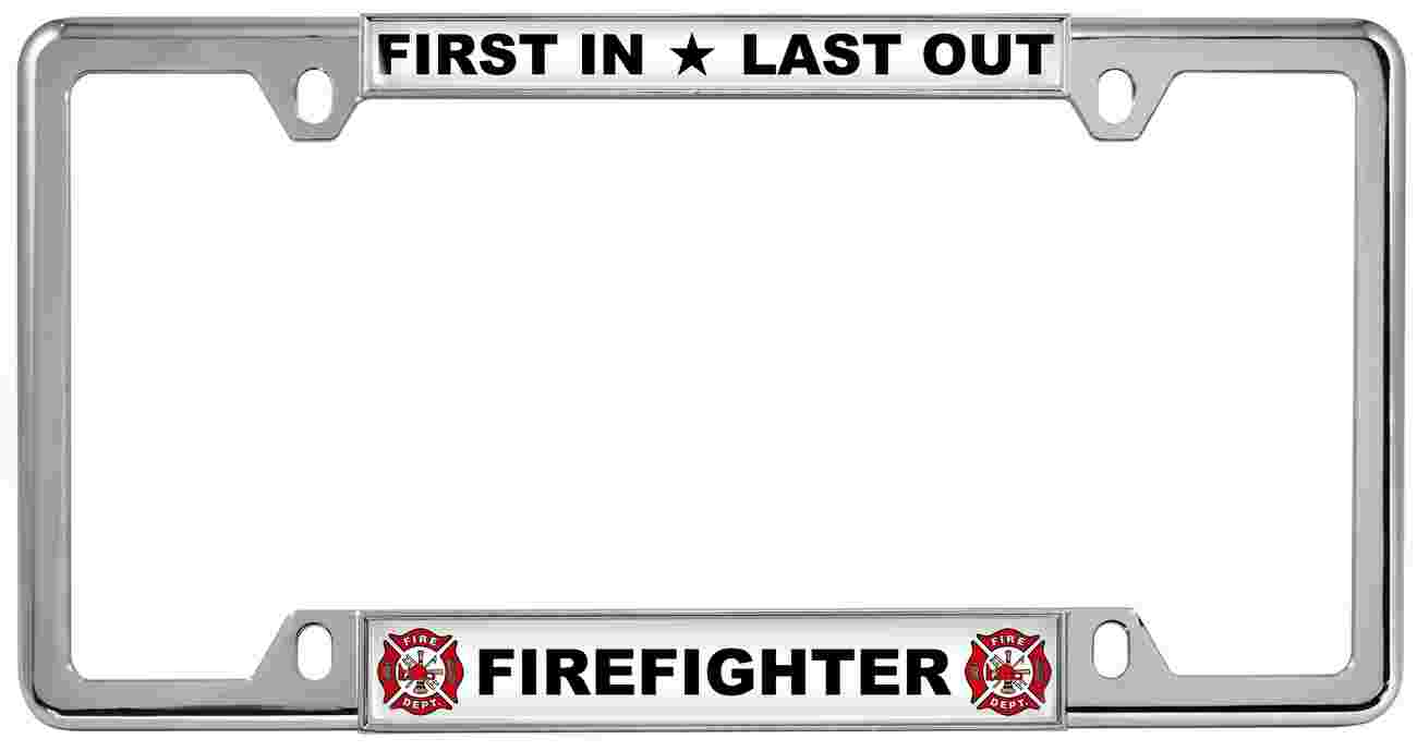 Fire Department - Metal License Plate Frame Fire Department - Metal License Plate Frame