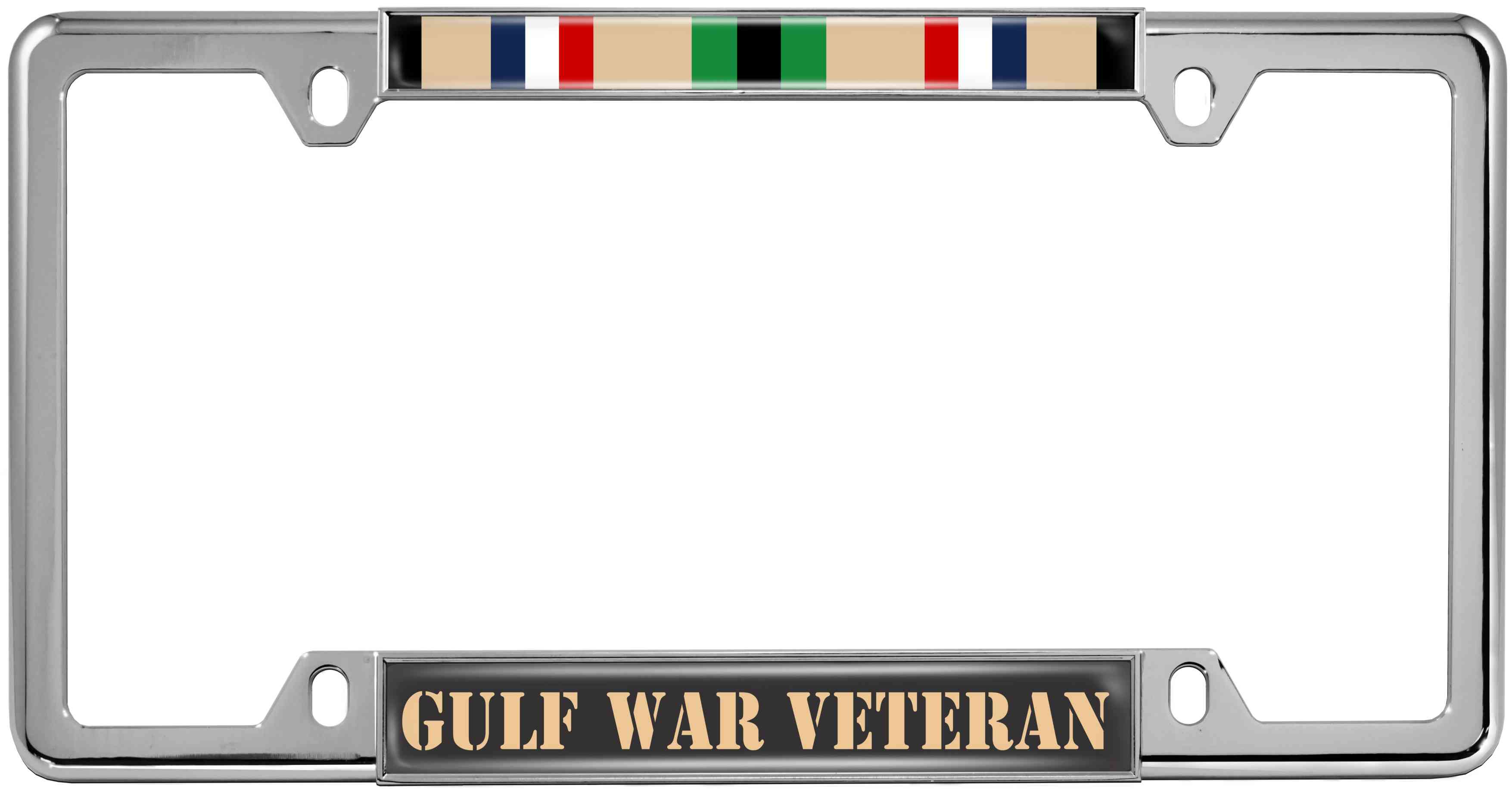 Gulf War Veteran - Car Metal License Plate Frame