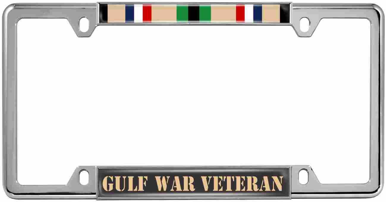 Gulf War Veteran - Car Metal License Plate Frame