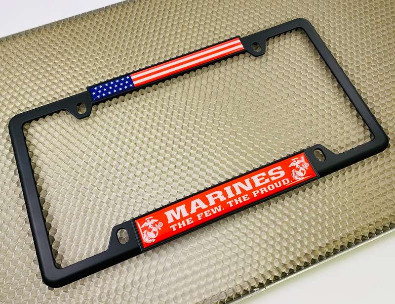 USMC - Marines. The Few. The Proud. - Car Metal License Plate Frame (rw)