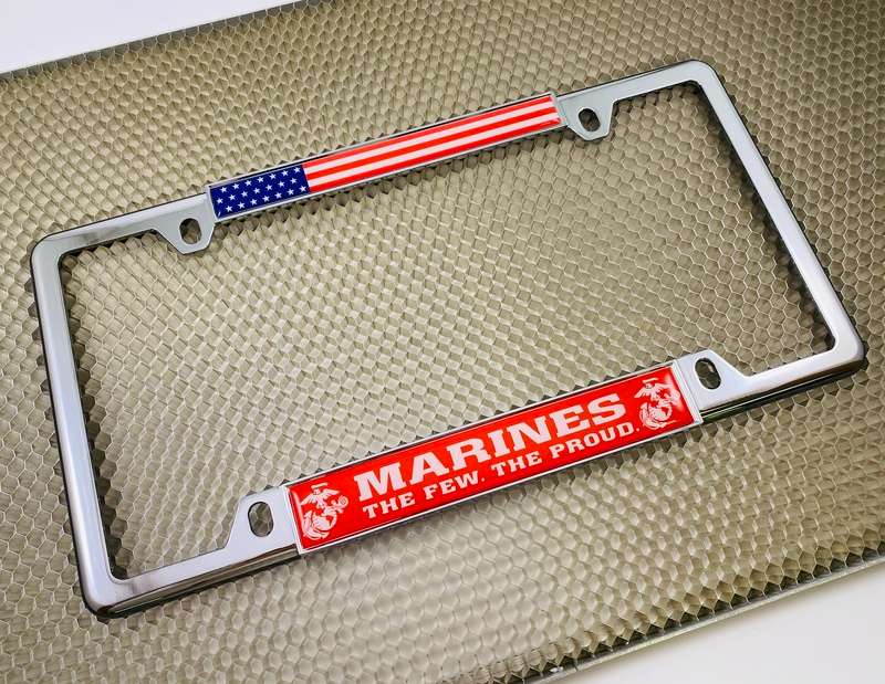 Marines. The Few. The Proud. - Car Metal License Plate Frame (RW)