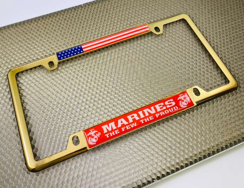 Marines. The Few. The Proud. - Car Metal License Plate Frame (RW)