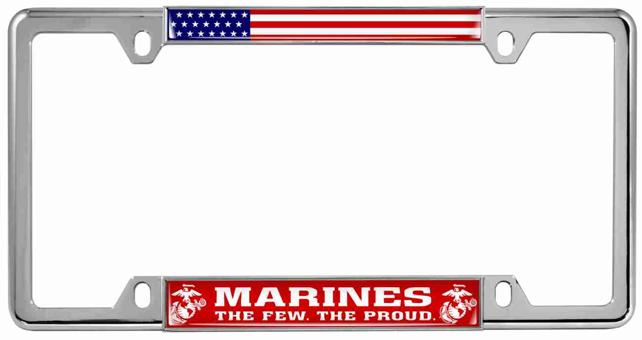 Marines. The Few. The Proud. - Car Metal License Plate Frame (RW)