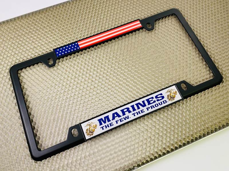 USMC - Marines. The Few. The Proud. - Car Metal License Plate Frame (wb)