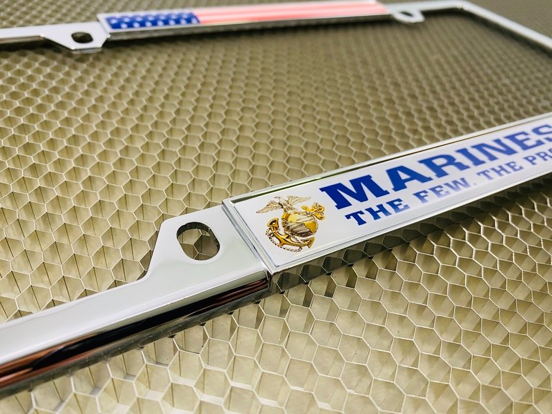 USMC - Marines. The Few. The Proud. - Car Metal License Plate Frame (wb)