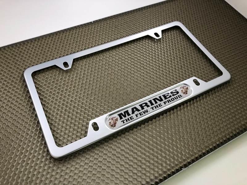 USMC - Marines. The Few. The Proud. - Car Metal License Plate Frame (wb)