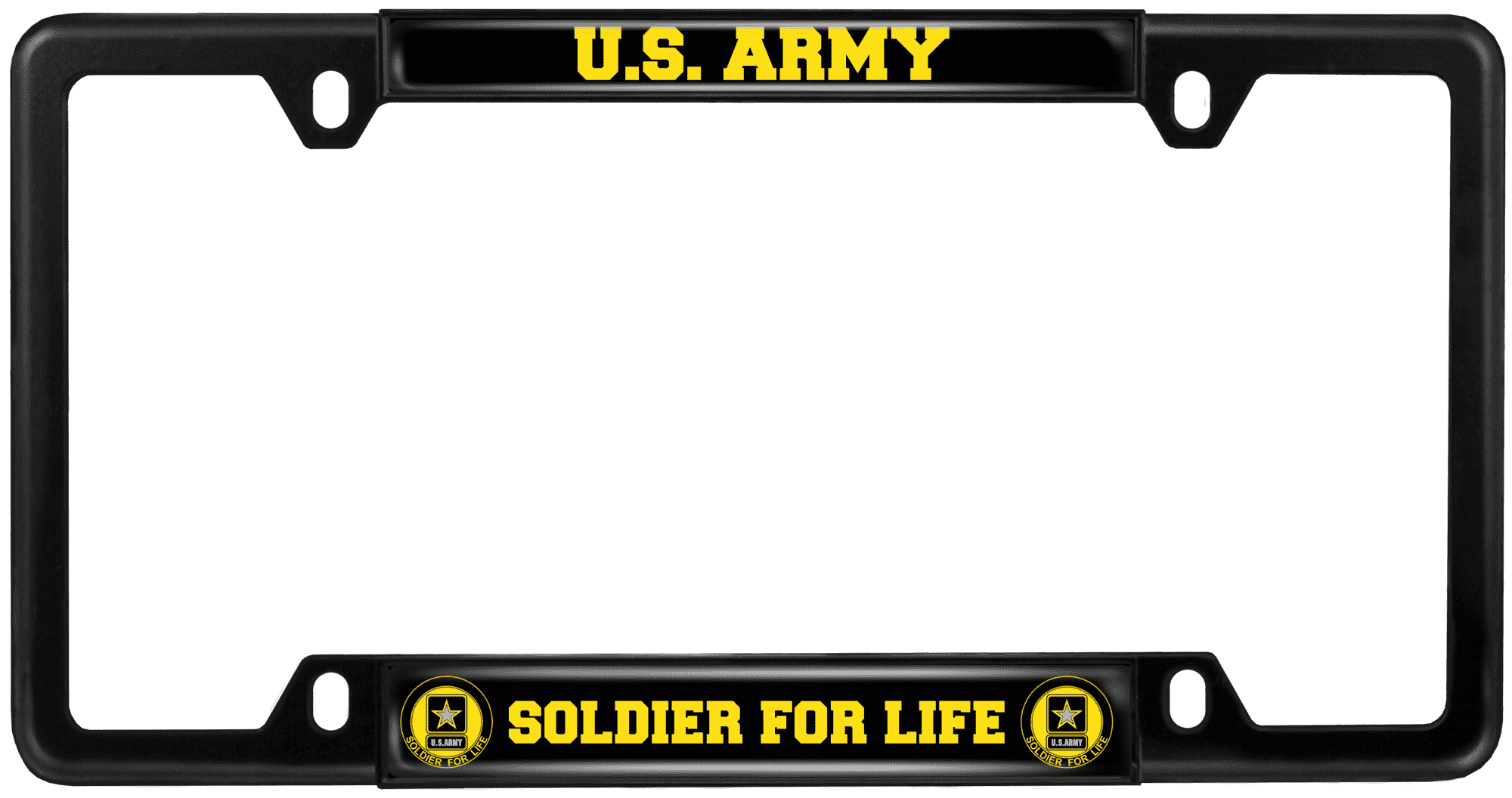 U.S. Army Soldier for Life Patriotic Car Metal License Plate Frame ...