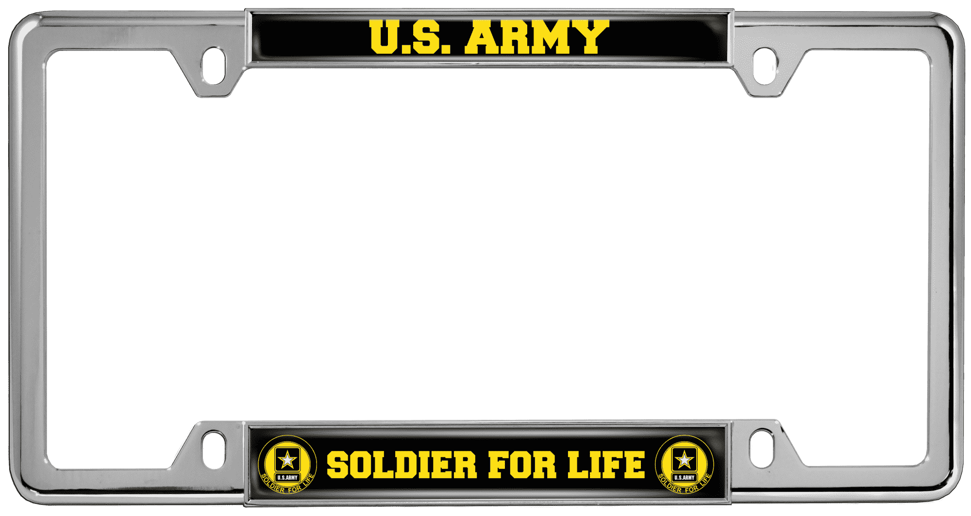 U.S. Army Soldier for Life Patriotic Car Metal License Plate Frame ...