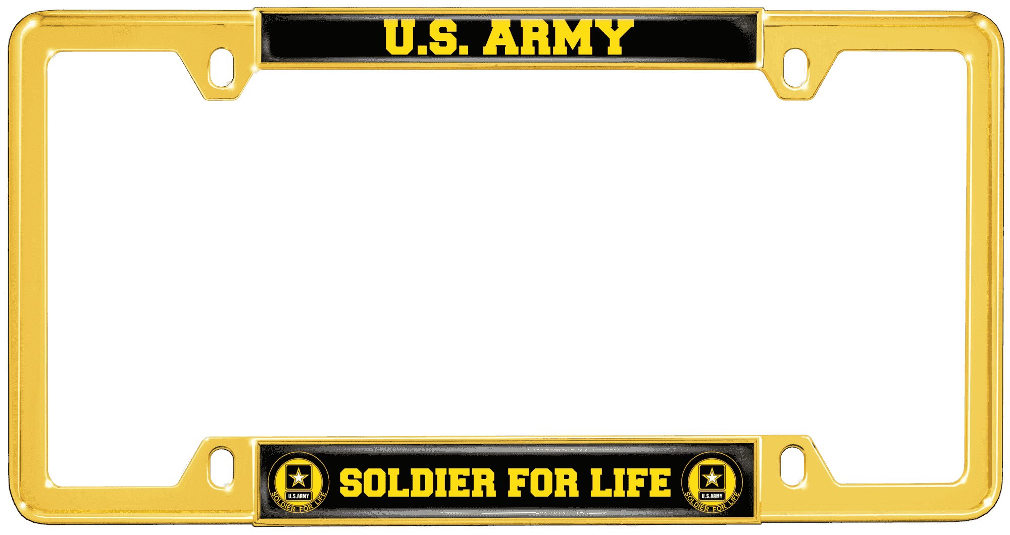 U.S. Army Soldier for Life Patriotic Car Metal License Plate Frame ...