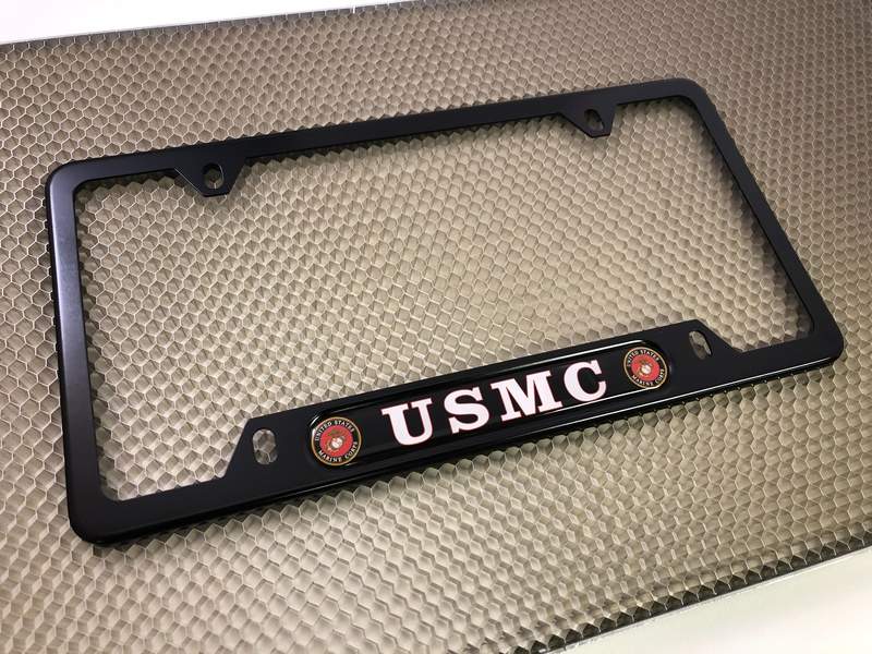 USMC - Semper Fidelis - Car Metal License Plate Frame