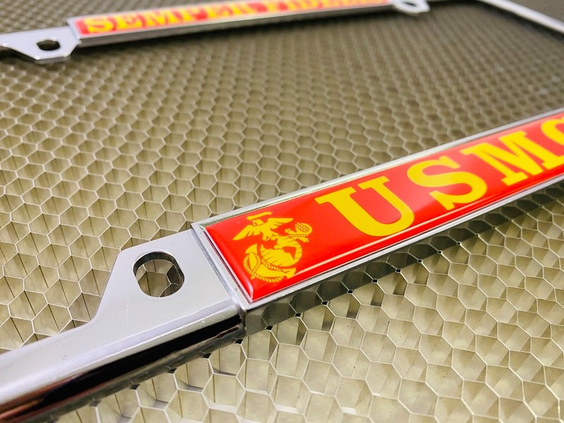 USMC - Semper Fidelis EGA - Car Metal License Plate Frame