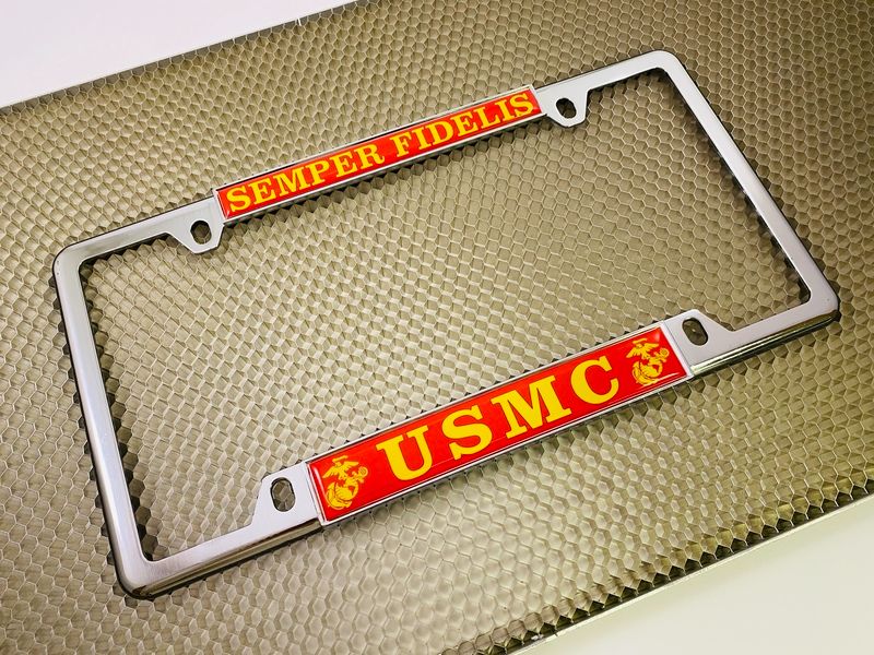 USMC - Semper Fidelis - Car Metal License Plate Frame (RY)