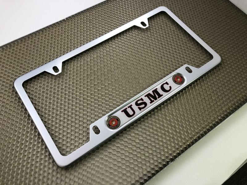 USMC - Semper Fidelis - Car Metal License Plate Frame