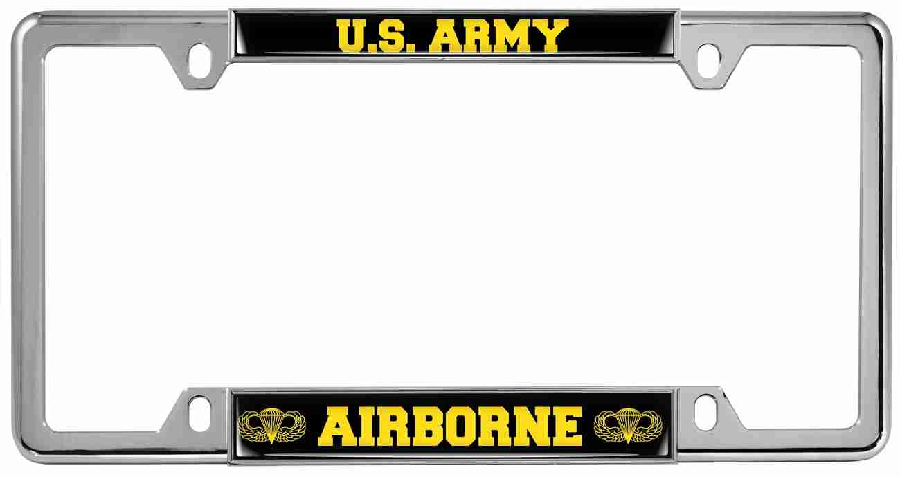 U.S. Army Airborne - Metal License Plate Frame (BY) U.S. Army Airborne - Metal License Plate Frame (BY)