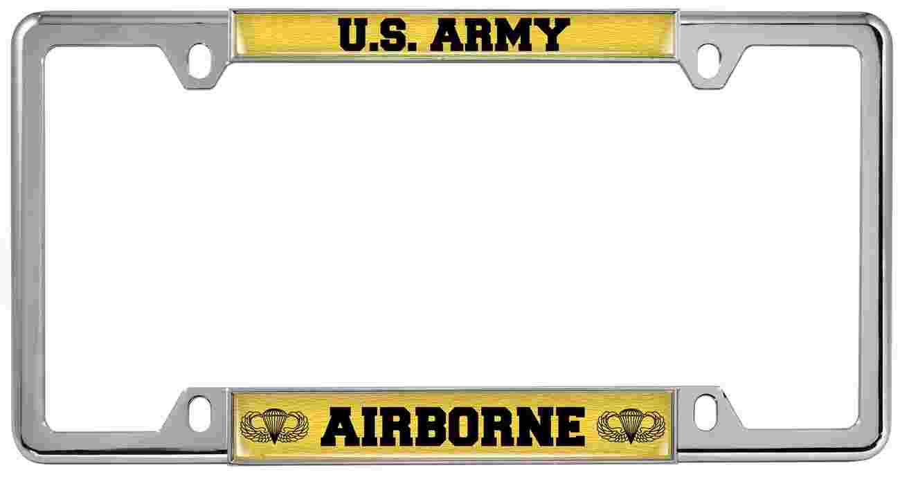 U.S. Army Airborne - Car Metal License Plate Frame (GB)