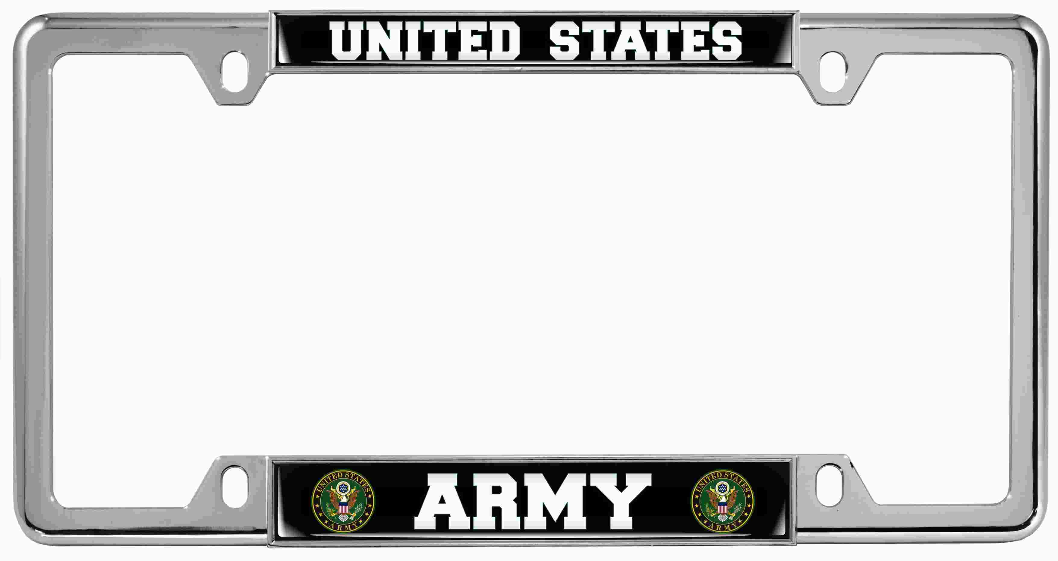 U.S. Army - Car Metal License Plate Frame (B/G)