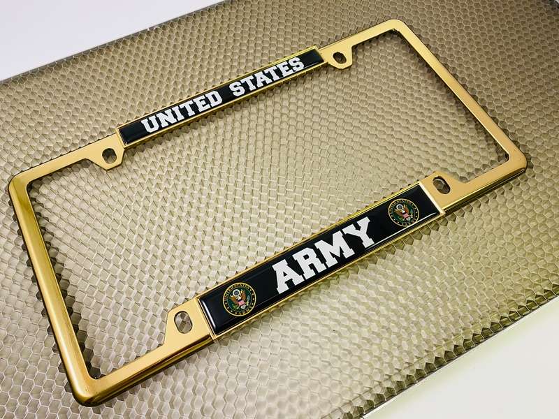 U.S. Army - Car Metal License Plate Frame (B/G)