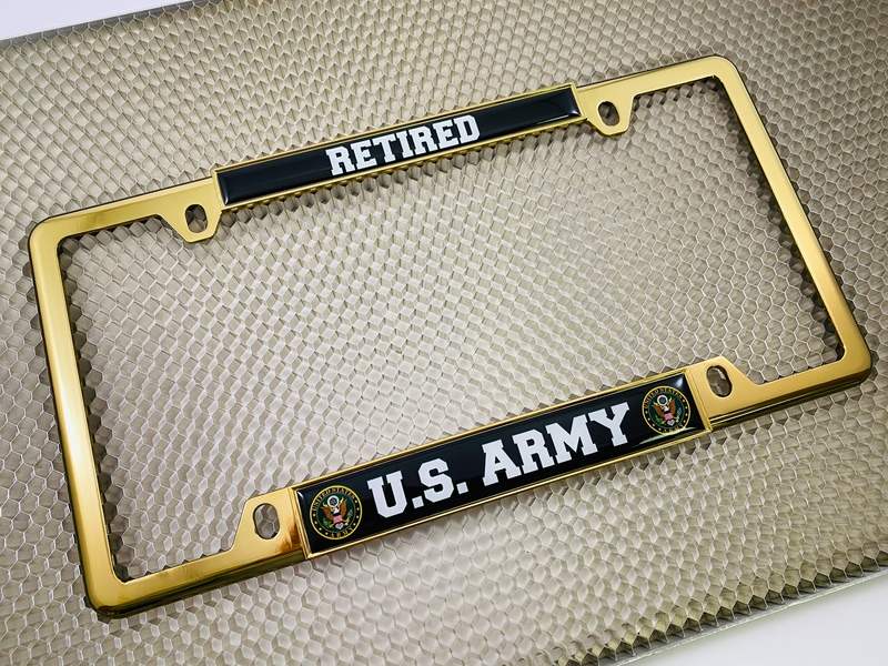 army license plate frame