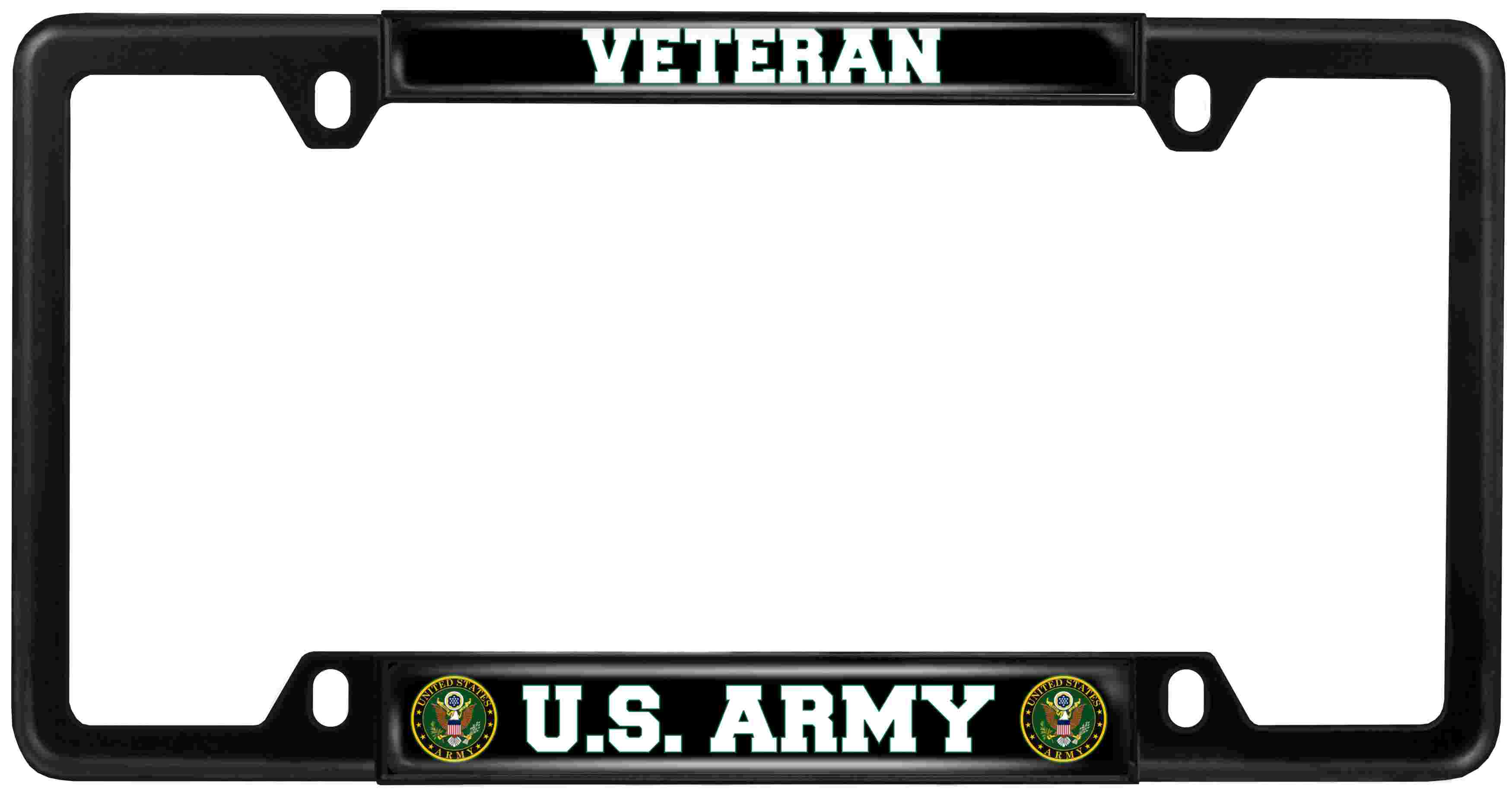 U.S. Army Veteran - Car Metal License Plate Frame
