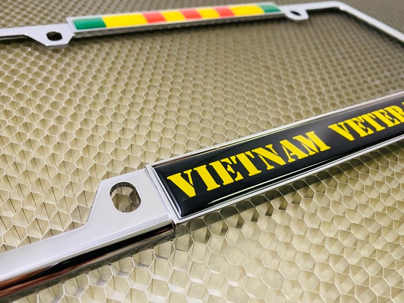 Vietnam Veteran - Car Metal License Plate Frame