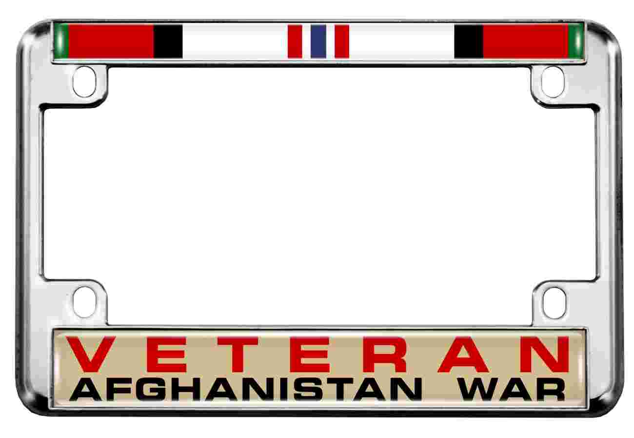 PROUD AFGHAN Country Flag Steel License Plate Frame 
