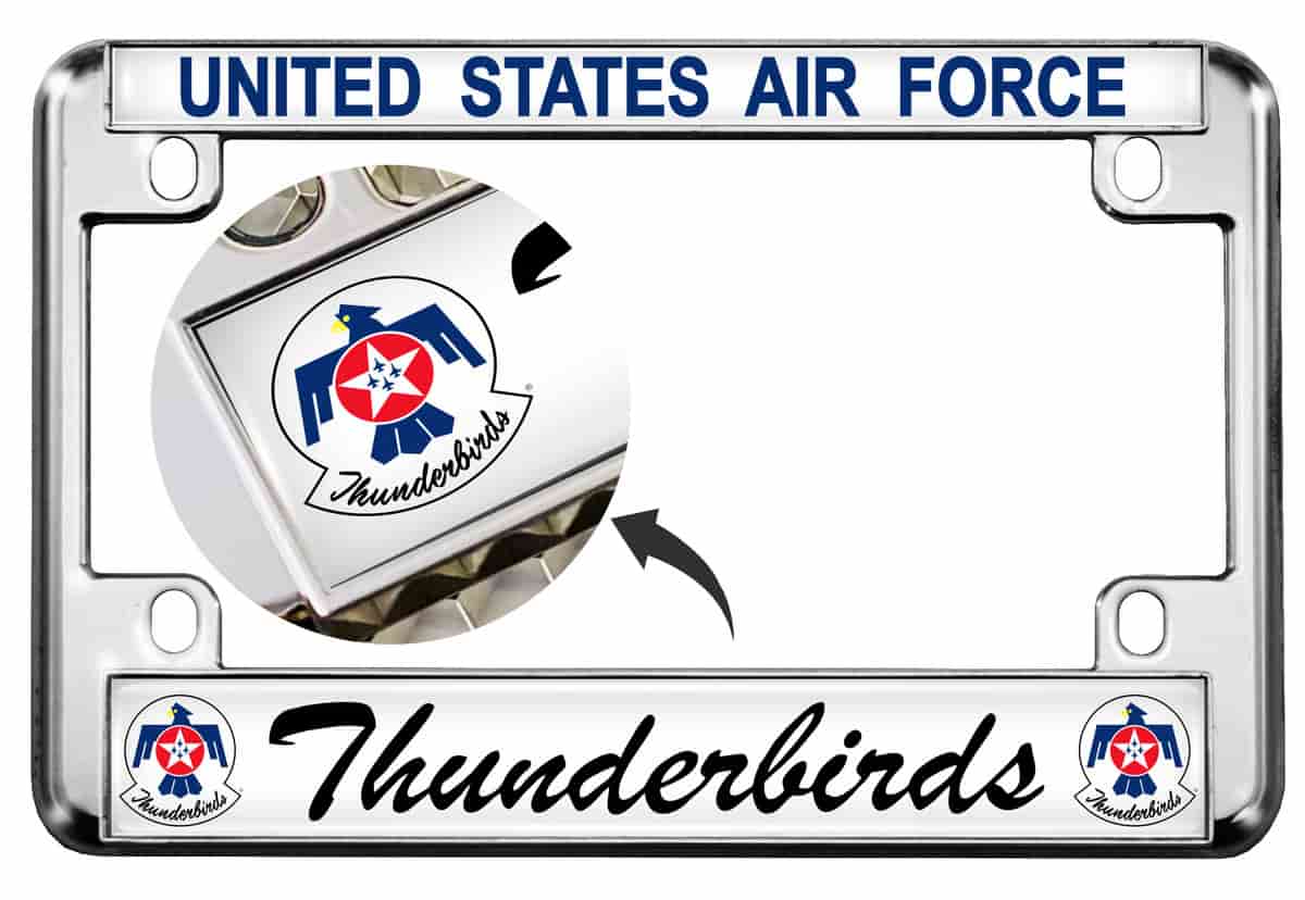 U.S. Air Force Thunderbirds - Motorcycle Metal License Plate Frame