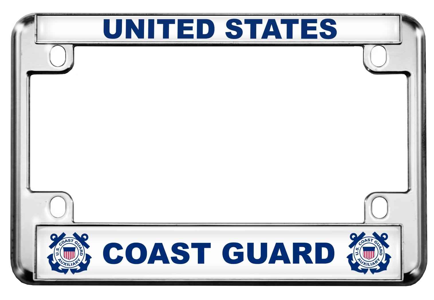 U.S. Coast Guard - Motorcycle Metal License Plate Frame