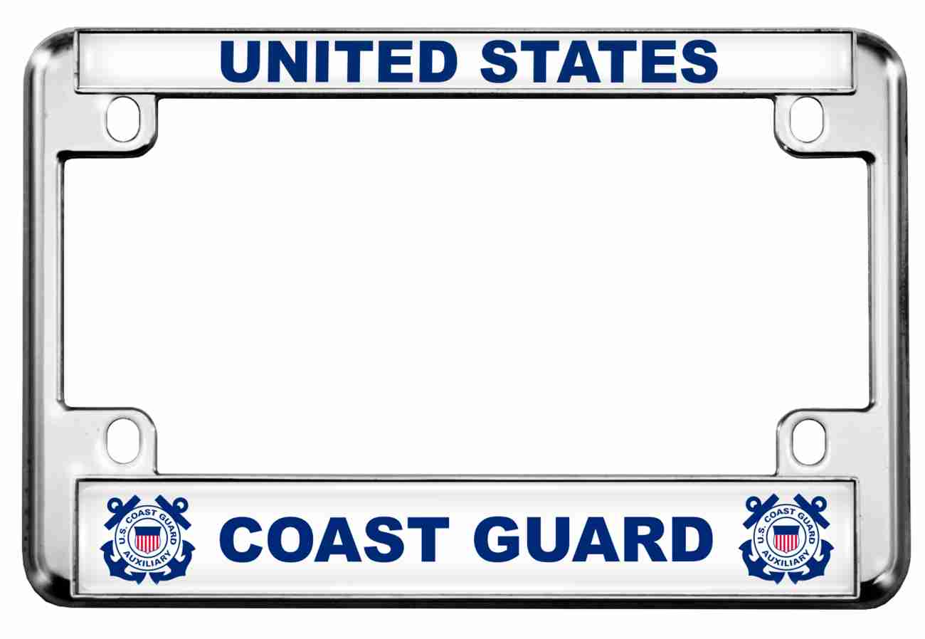 U.S. Coast Guard - Motorcycle Metal License Plate Frame